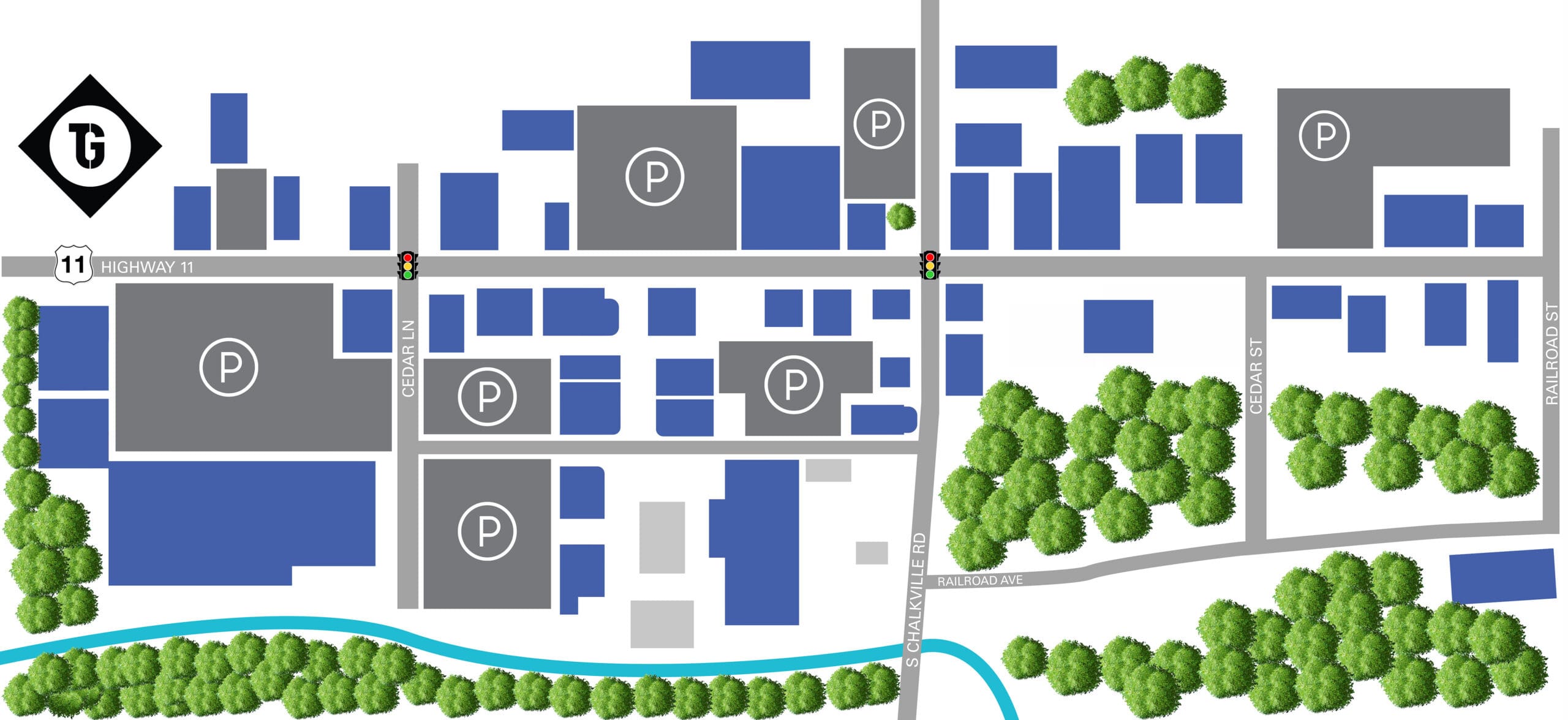 The Gateway aerial map
